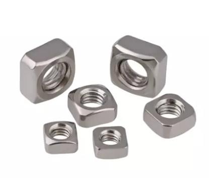 Grade 4.8 Stainless Steel Square Nut M4 - M32 DIN557 Zinc Plate Surface