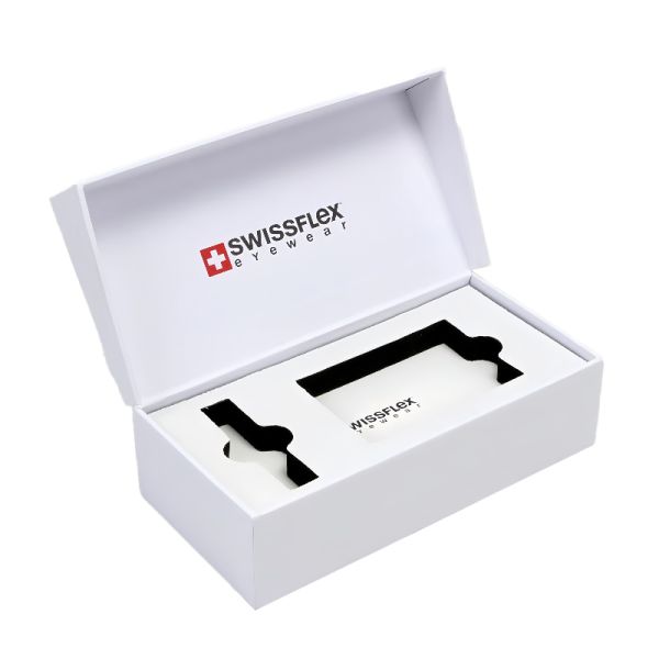 White Card Watch Gift Box Hot Stamping Logo Waterproof With EVA Inside
