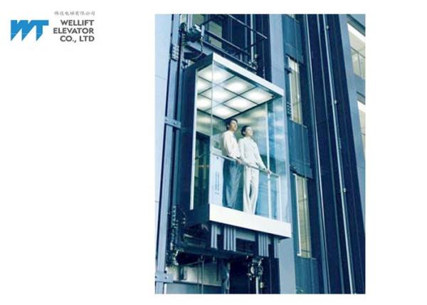 Square Cabin Panoramic Glass Lift , Environment Friendly Building Lifts Elevators