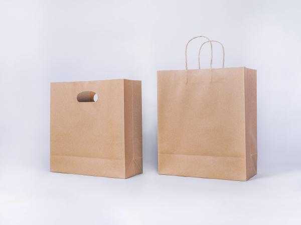 Biodegradable Brown Paper Fast Food Delivery Bag Restaurant Take Away Food Paper Bag