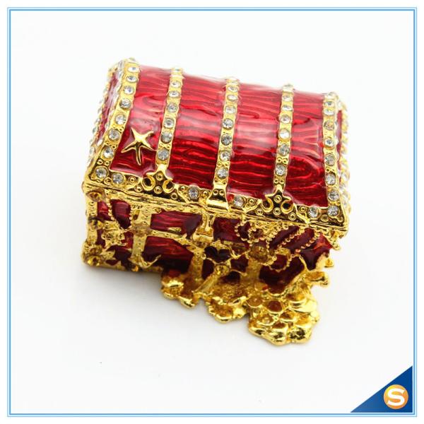 Shinny Gifts Gold Plated Handmade Purple And Red Jewelry Box Wholesales SCJ247