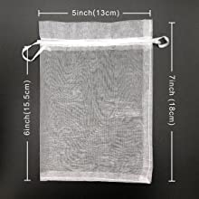 Organza Bags, Mesh Drawstring Gift Bags Small for Jewelry Wedding Party Baby Shower Favor Bags