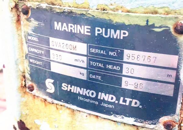 SHINKO SVA200M High Durability Marine Pump Parts , Marine Water Pump