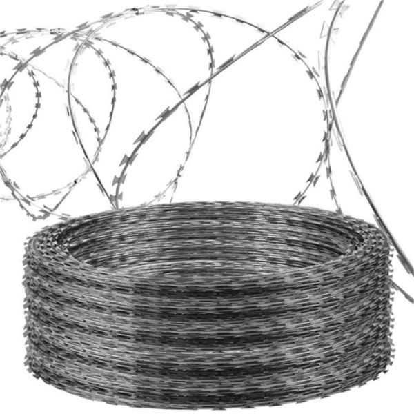 Hot Dip Galvanized Barbed Razor Wire Fence with 2.5mm Wire Diameter for Protective Construction