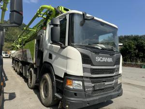 中古 63m 2020 Zoomlion モーターコンクリートポンプ Scania シャーシ ZLJ5541THBSE
