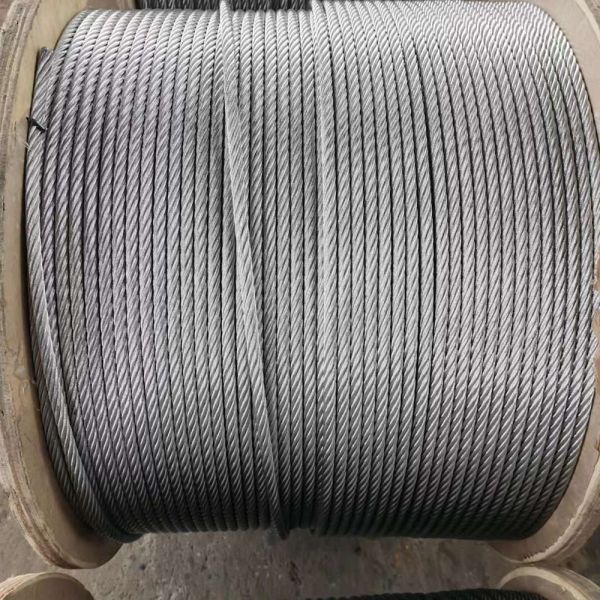 Galvanized Steel Wire Rope Cable 1mm 1.5mm 1.2mm 3mm 6x7 IWS Sliver Galvanized Finish