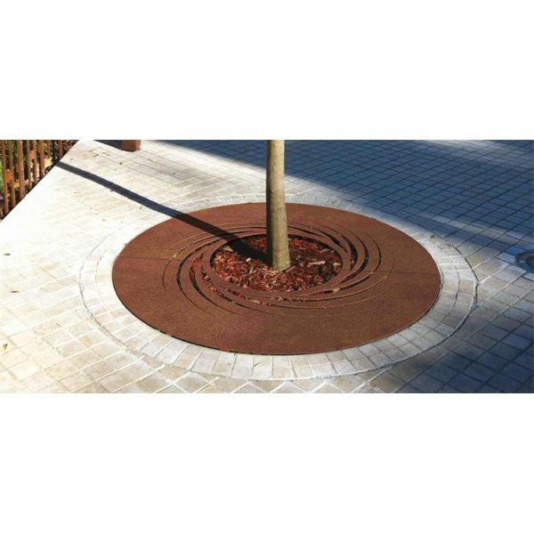Pre weathered Corten Steel Landscape Round Tree Grates OEM ODM