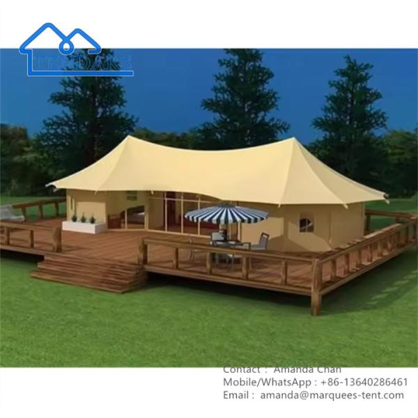 Estrutura galvanizante de imersão a quente ao ar livre Impermeável Camping Hotel Tenda para Resort