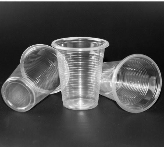 safety 100 Disposable Clear Plastic Cups in 180ml  For Drink,Party,Pint