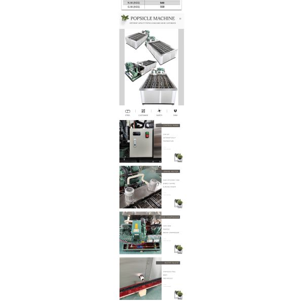 Hot Sale Stainless Steel Structure Easy to Move Automatic Ice Lolly Machine With Mold