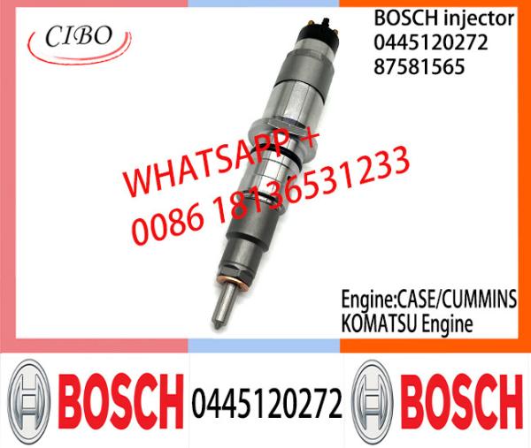 Conjunto original 0445120272 do injetor de combustível diesel de BOSCH 0445120272 87581565 para o motor de CUMMINS KOMATSU do CASO