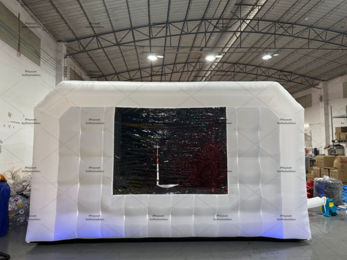 White Oxford Inflatable Hot Yoga Tent Portable & Easy Storage Studio for Indoor/Outdoor Yoga & Gymnastics