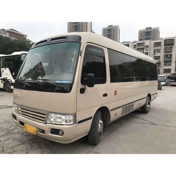 Golden Dragon Used Coaster Bus 2014 Year Gasoline Great Performance With 23 Seat