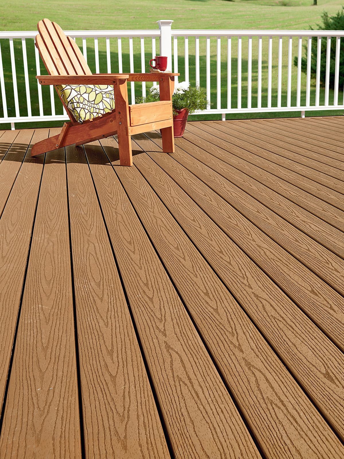 Outdoor WPC Decking Durable Low Maintenance Custom Dimensions For Commercial