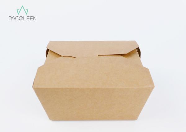 Food Grade PE Laminated Paper Takeaway Boxes With Lifting Handle For Noodles