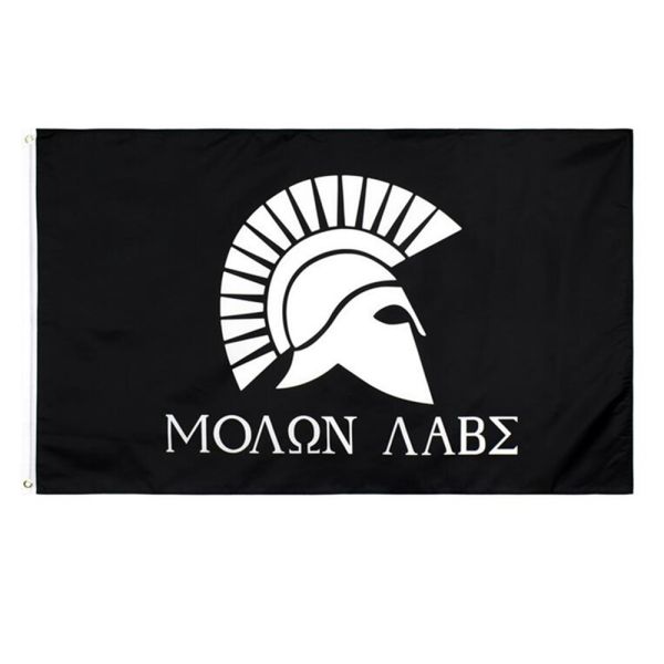 3x5ft 100D Polyester Greek Spartan Flag With Brass Grommets