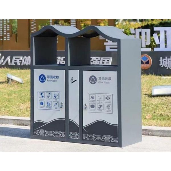 WASTE Stainless Steel Sorting Dump Type Closed Automatic Plastic Hdpe Garbage Bin