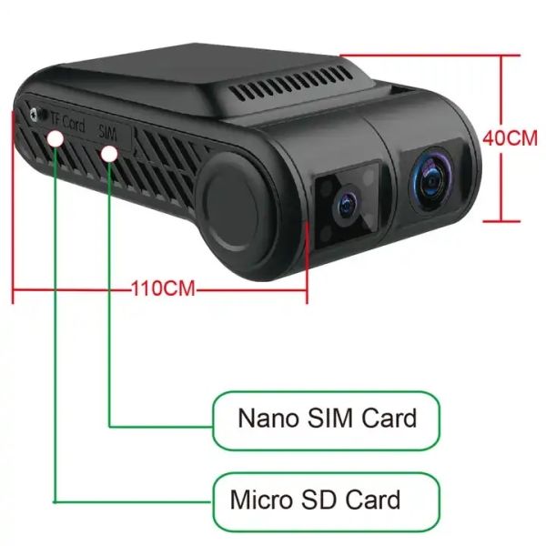 4ch 4G WIFI Dash vidéo caméra GPS mobile DVR