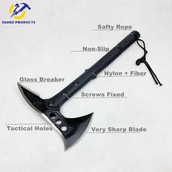Stainless Steel Materials Light Weight Emergency Axe Rescue Axe With Glass Breaker And Sharp Blade