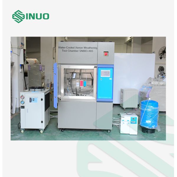 Water-Cooled Xenon Arc Weathering Chamber with ISO 4892 Compliance and 6500cm2 Exposure Area for Environmental Testing