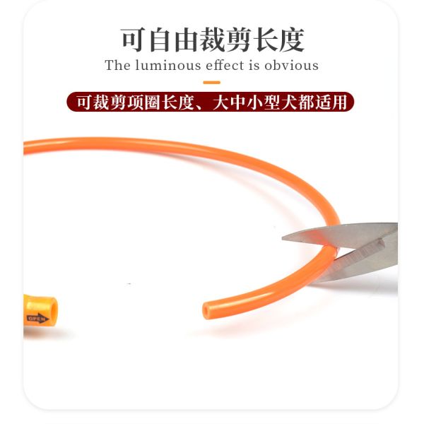 Customization Service Provided Waterproof USB Rechargeable Silicone LED Dog Collar