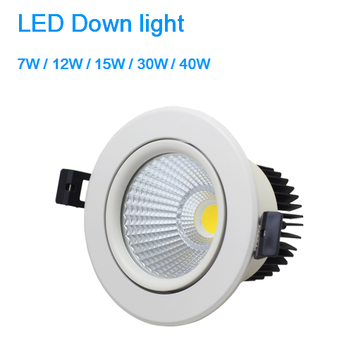 Warm White Indoor LED Downlights 7w Aluminum Lamp Body For Indoor Wall Cabinet