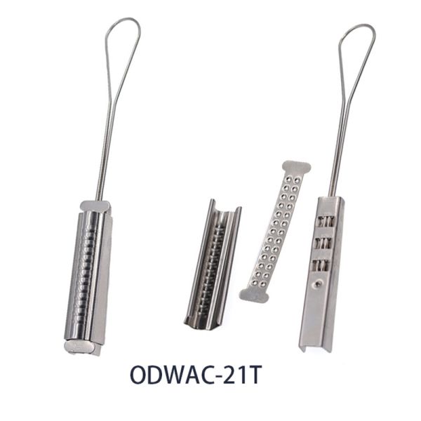 ODWAC Series FTTH Cable Suspension Clamp Stainless Steel Wire Tension