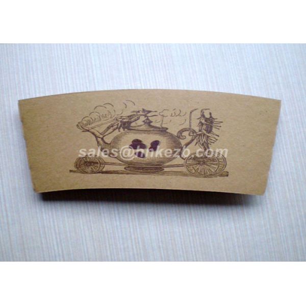 Disposable Paper Cup Accessories Cardboard Paper Sleeves For Coffee Cups