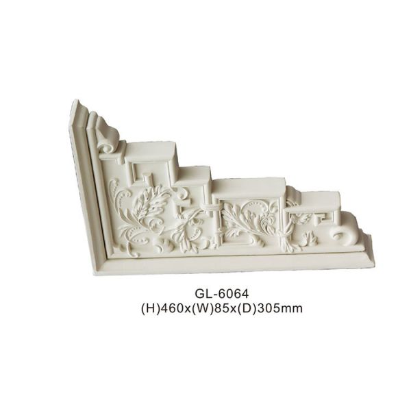 GL-6064 Pop Decoration Ceiling Design Pu Interior Mold Plaster Mould Patterns Modern Bronze Primed Carving Moulding