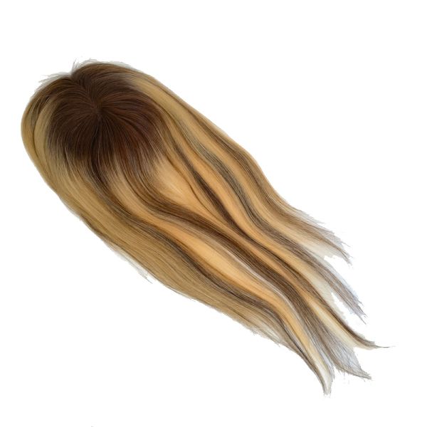 6 by 8 Double Mono Long Hair Toupee Replacement System for Wedding Bridal Women Human Hair