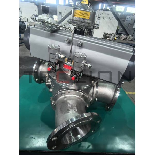 316L Material Powder Conveying Ball Pneumatic Diverter Valve