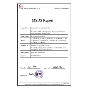 Dongguan KWS Hygiene Industrial  Co.,Ltd Сертификации
