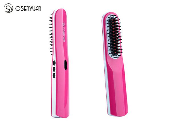 PTC Heating Home Beauty Machine , Wireless Hair Straightener Brush Comb