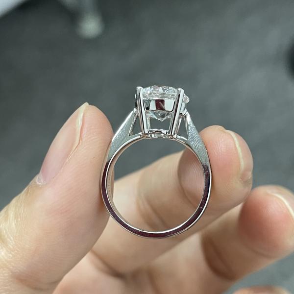 Anéis de diamantes de ouro real de 18 quilates, certificados pela IGI para noivado e casamento.