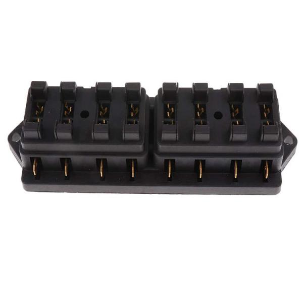 PA66 6.3mm Auto Fuse Block 8 Way Waterproof Blade Fuse Holder For RV