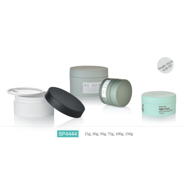 Bouteille interne de crème cosmétique en PP ronde personnalisée pour les soins