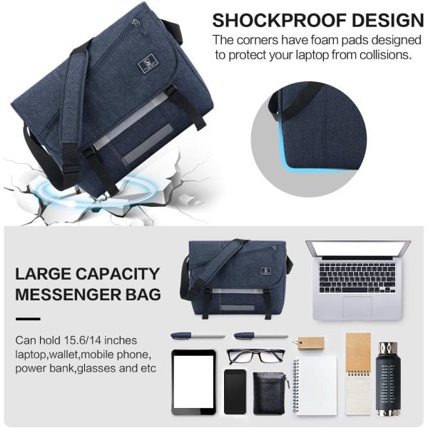 OIWAS Messenger Bag для мужчин, 15,6 дюймов Ноутбук кроссобои Сумки для женщин