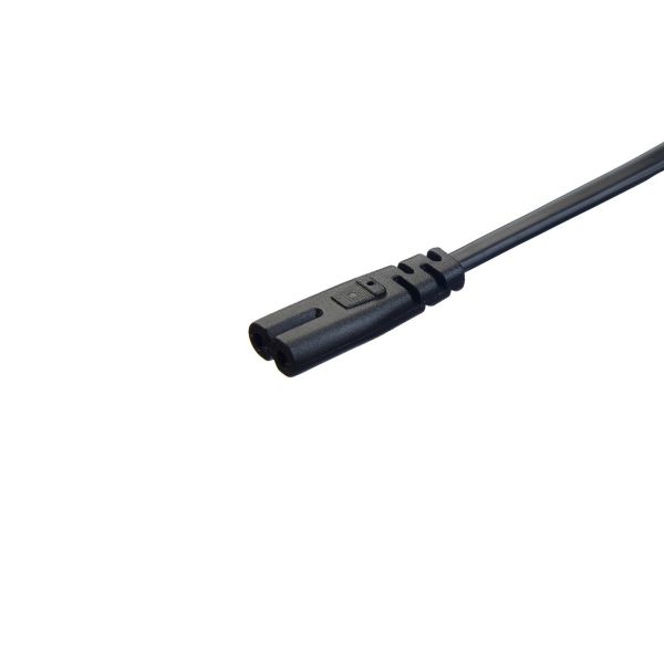 Non-Grounding European VDE 2 Prong Round Pin 2.5A Waterproof Plug Power Cord Extension Cords for Black Electrical Kettles