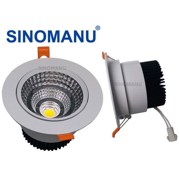 1200LM Black LED Recessed Downlights For Shopping Mall Aluminum Heat Sink