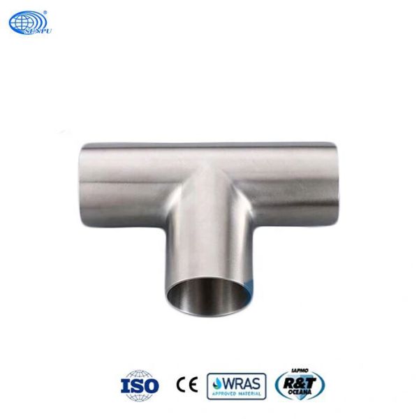 SS304 Sanitary Polished Equal Union Tee Fittings Anti Corrosion