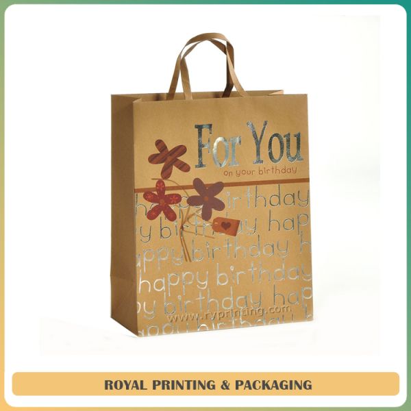 customize colorful paper gift bag printing