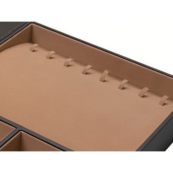 Organizador modular de joyas para cajón Mjmhd YG-H021 para armario - MDF E0, cuero de PVC, hecho a mano, 500x413x55mm