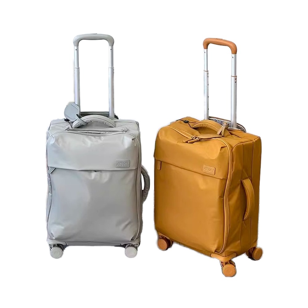 Ultra Lightweight Nylon Carry-On Luggage Waterproof Non-Woven Suitcase with Universal Spinner Wheels Unisex Portable Design
