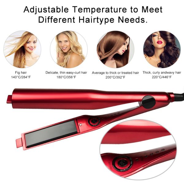 Топление 2 PTC в 1 керамическом завивая и выправляя профессионале утюга