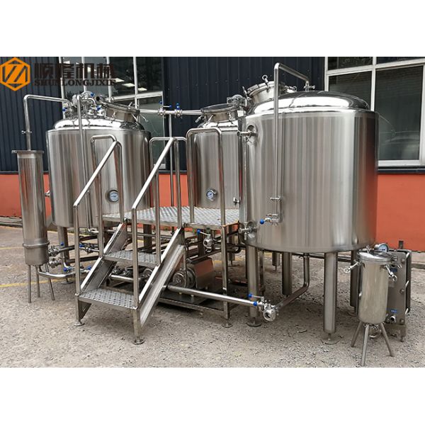Stainless Steel Beer Making System 500L Capacity Brewhouse Steam Heating