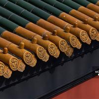 Chapa de telhado de vidro chinês com material cerâmico verde de alto brilho Ideal para templos e santuários