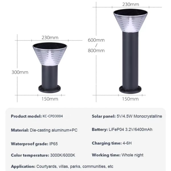 Decorative LED Solar Lawn Light for Garden Lawn Flower Bed