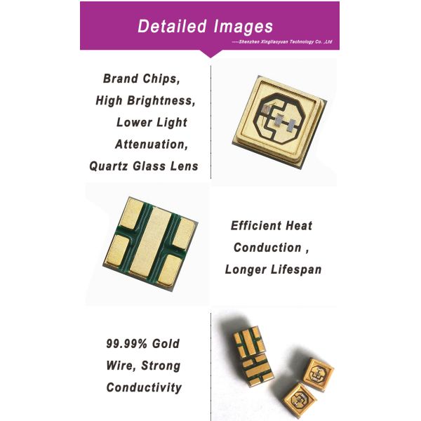 High quality sterilizationl use 265nm 280nm 275nm deep uv 3535 UVC LED Chip