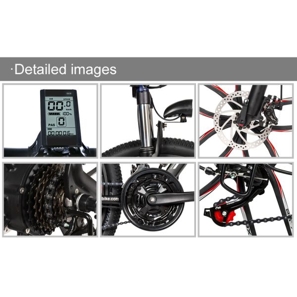 21Speed Electric Pedal Assist Mountain Bike 35-70km Mileage Nonfolding