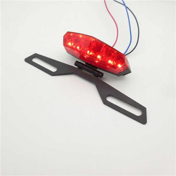 ABS PC Material Motorcycle Bike Rear Tail Light with License Plate Brake Stop Light